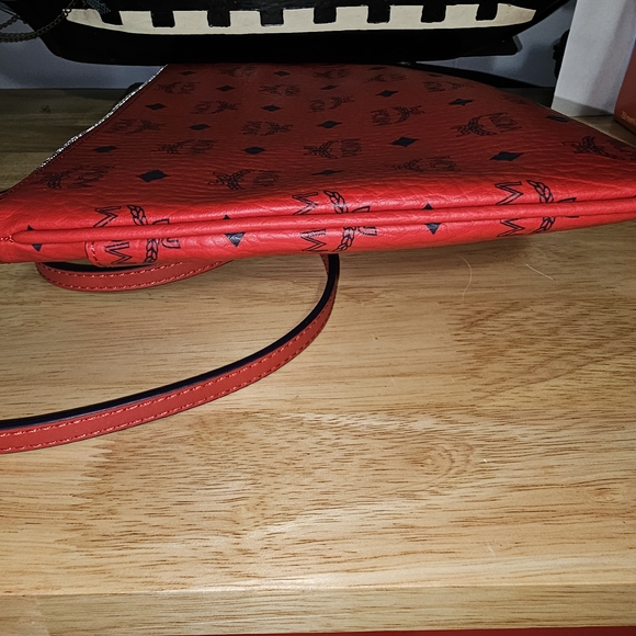 MCM Red Leather Handbag (NWT & COA) - Picture 8 of 9